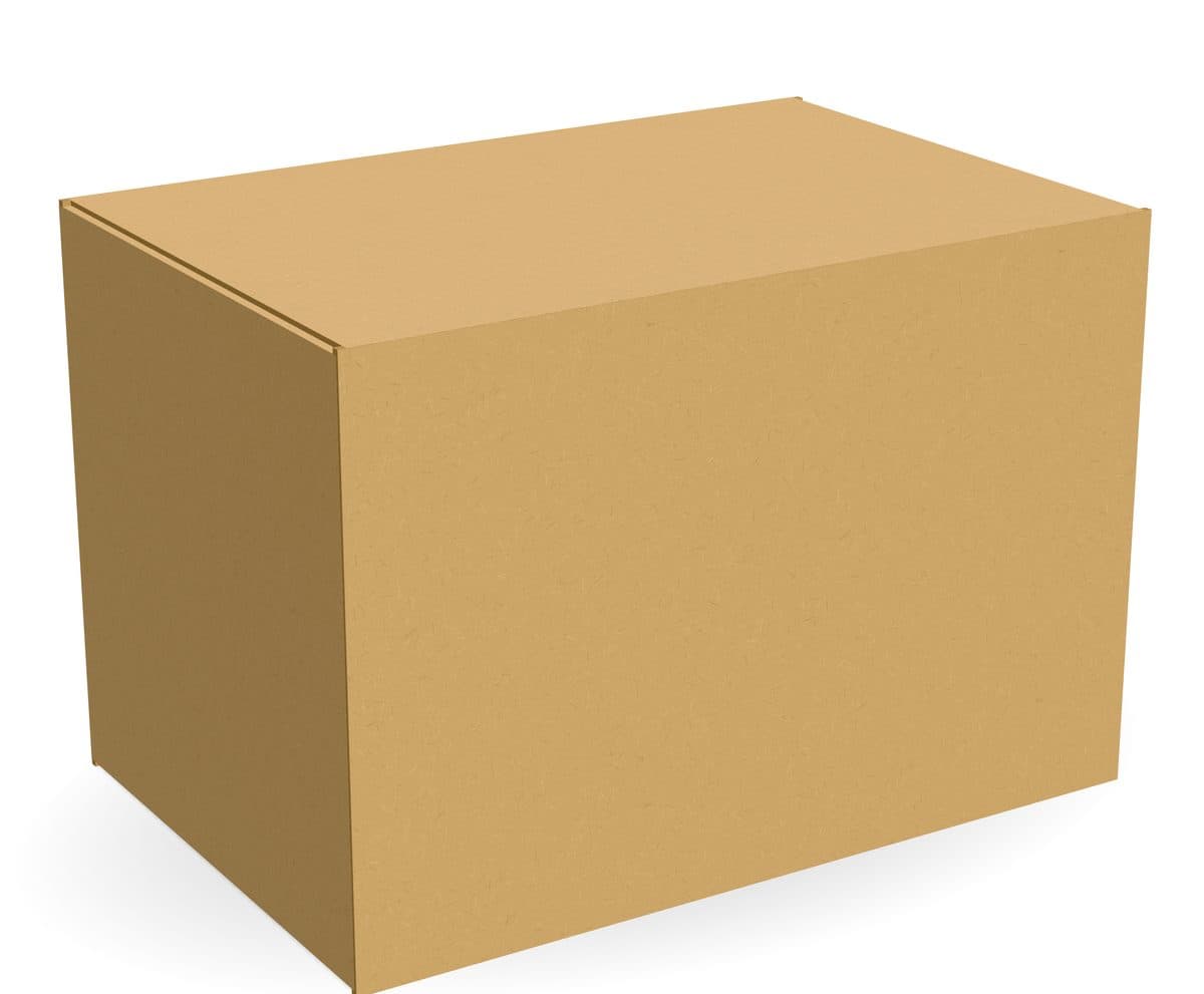 Mockup d’une caisse FEFCO 0201 en kraft